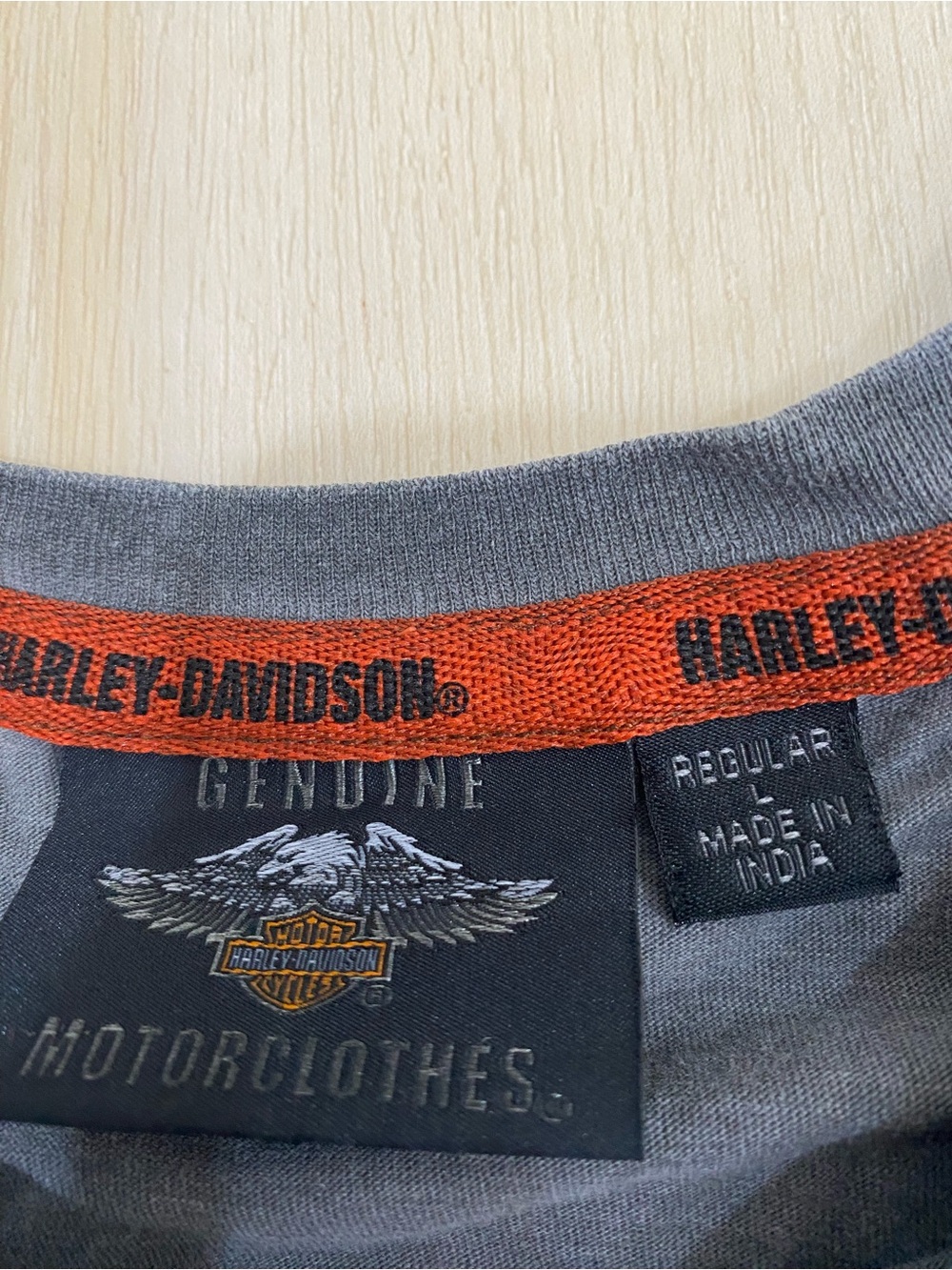 Harley Davidson EST. 1903 Men's Long Sleeve Size Large Gray Faded Style - Picture 5 of 10
